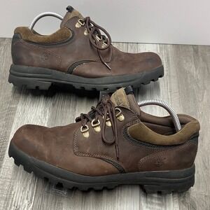 Timberland 81062 Mens Brown Leather Low Top Hiking Boots Shoes Size 11M